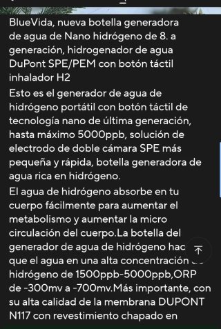 Generador Agua Hidrogenada BlueVida 5000 PPB