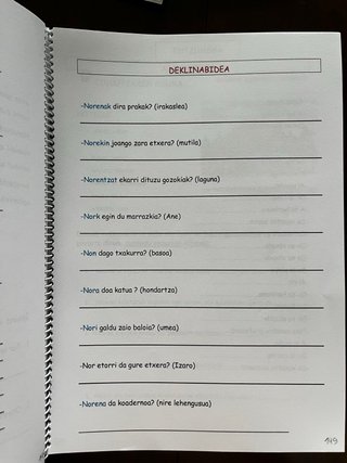 Apuntes euskera de primaria , compendio