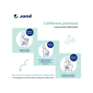 Jané Dual mochila portabebé ergonómica acolchada