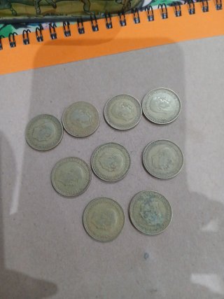Lote de 9 monedas antiguas