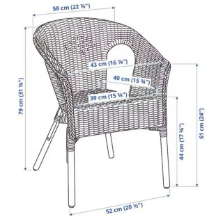 Sillón de mimbre IKEA Agen