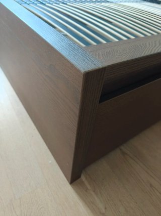 Cama Malm 140x200 Marrón Ikea + 4Cajones +LEIRSUND