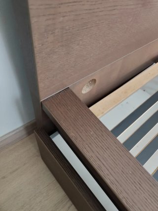 Cama Malm 140x200 Marrón Ikea + 4Cajones +LEIRSUND