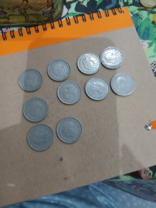 Lote de 9 monedas antiguas