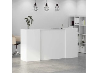 Mostrador de recepción blanco