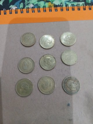 Lote de 9 monedas antiguas