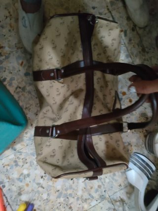 Bolso de viaje vintage LOEWE beige y marrón