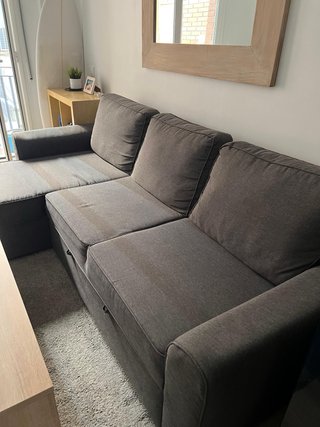 Divano chaise longue 3/4 letto grigio. Maison du Monde