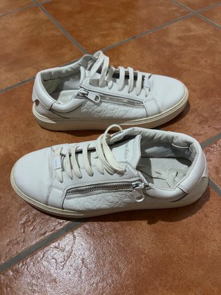 Zapatillas Calvin Klein blancas con cremallera