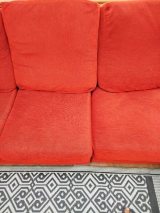 Sofá cherlon 4 plazas rojo