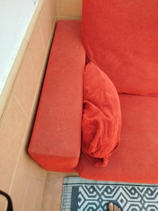Sofá cherlon 4 plazas rojo