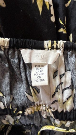 Abito midi H&M a fiori nero