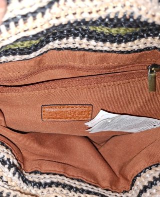 Bolso Springfield rayas beige, negro, verde