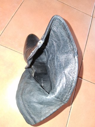 Stivaletti Tronchetti neri Donna Vera Pelle N.39