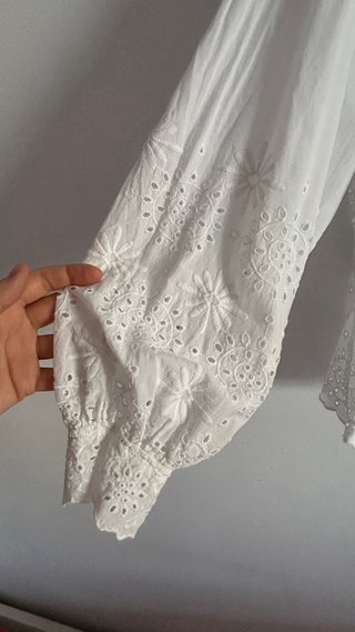 Blusa blanca bordada talla única