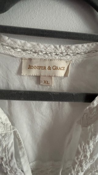 Blusa blanca bordada talla única