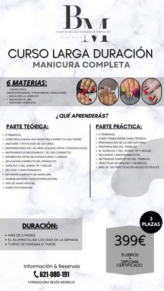 Curso Larga Duración Manicura Completa