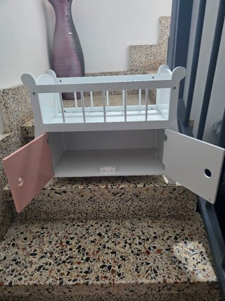 Cuna Mimitos blanca y rosa