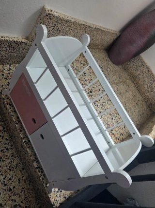 Cuna Mimitos blanca y rosa