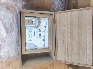 Set 2 Cajas Decorativas Playa Madera