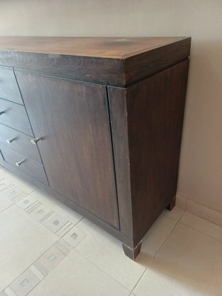 Mueble auxiliar madera acacia 150x38x80 cm