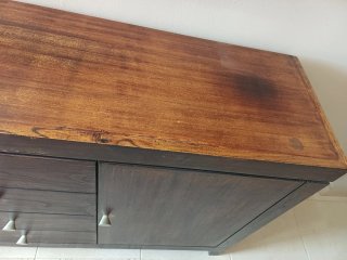 Mueble auxiliar madera acacia 150x38x80 cm
