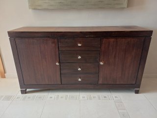Mueble auxiliar madera acacia 150x38x80 cm