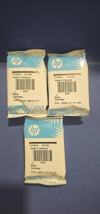 3 cartucce HP 305 Nero
