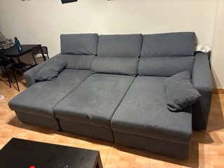 Sofá modular Chiaia tela gris