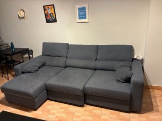 Sofá modular Chiaia tela gris