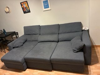 Sofá modular Chiaia tela gris