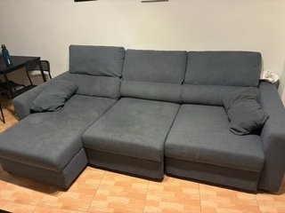 Sofá modular Chiaia tela gris