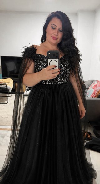 Vestido Aureia Negro Talla Grande