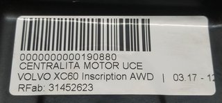CENTRALITA MOTOR UCE VOLVO XC60 Momentum 2WD