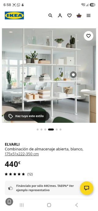 Armarios Vestidores Abiertos IKEA ELVARLI, módulos
