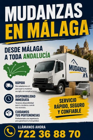 Mudanzas desde Málaga a toda Andalucía