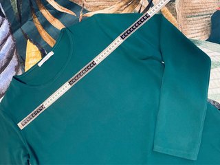 Blusa Sense Manga Larga Verde Esmeralda Volantes