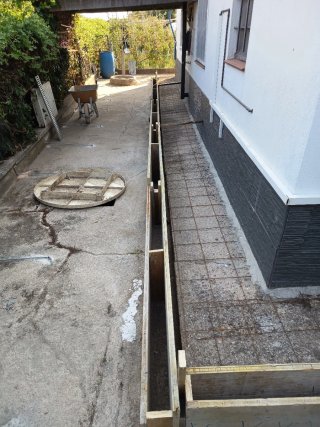 Hormigón rallado para exteriores Con desagüe