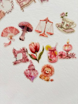 Pegatinas Kawaii Rosas Estilo Vintage 50pcs
