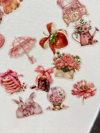 Pegatinas Kawaii Rosas Estilo Vintage 50pcs