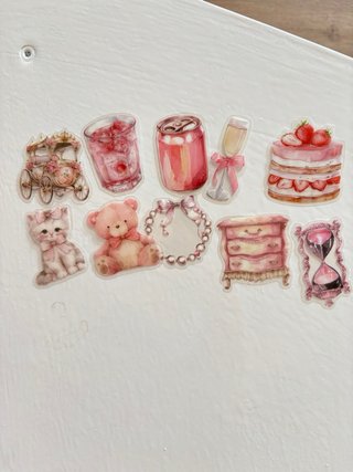 Pegatinas Kawaii Rosas Estilo Vintage 50pcs