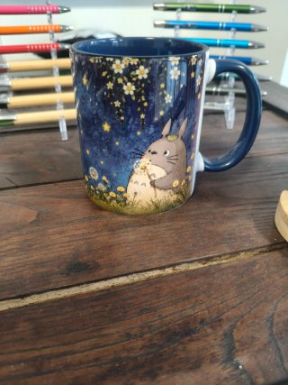 Tazza Totoro kawaii con luna e stelle