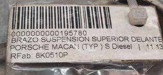BRAZO SUSPENSION SUPERIOR DELANTERO DERECHO PORSCHE MACAN (TYP ) S Diesel