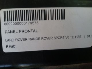 PANEL FRONTAL LAND ROVER RANGE ROVER SPORT V6 TD HSE