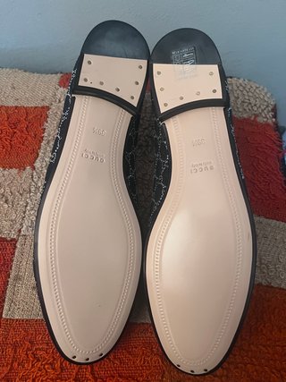 Mocassini Gucci Donna Blu e Argento con Cristalli