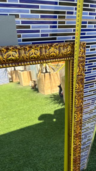 Espejo Grande Dorado Marco Decorativo