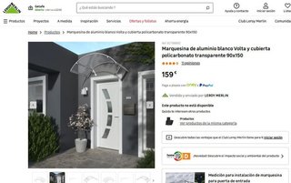 MARQUESINA TRANSPARENTE 150 X 90