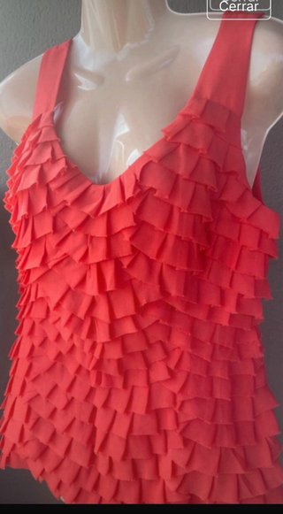 Blusa Karen Millen Roja con Volantes