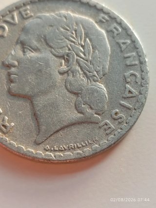 Moneda 5 Francos RF 1949 Antigua