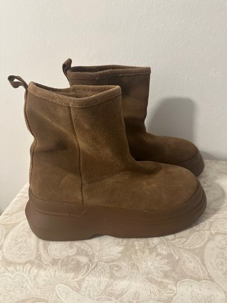 Botas Zara Piel Marrón Talla 39